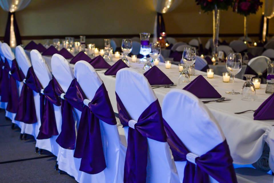 wedding chair covers, Wedding table runners, bands