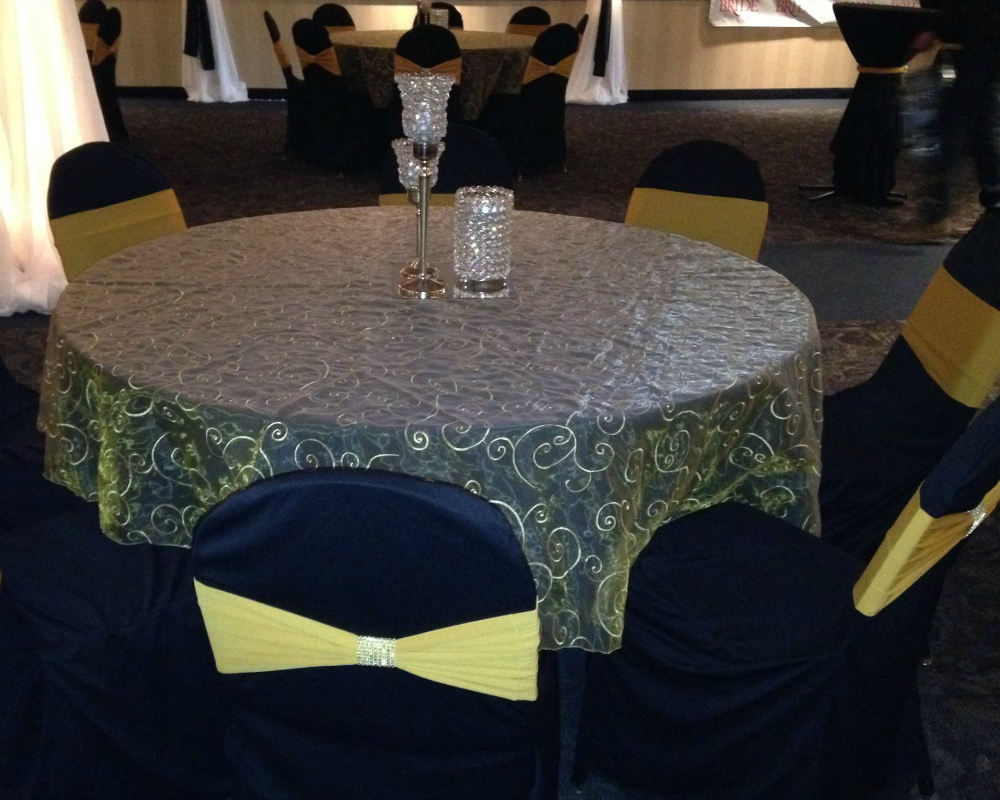 wedding chair covers, Wedding table runners, bands