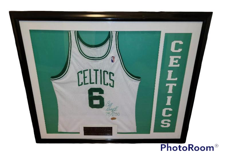 Bill Russell HOF Boston Celtics Signed Mesh Framed Jersey JSA Field of Dreams