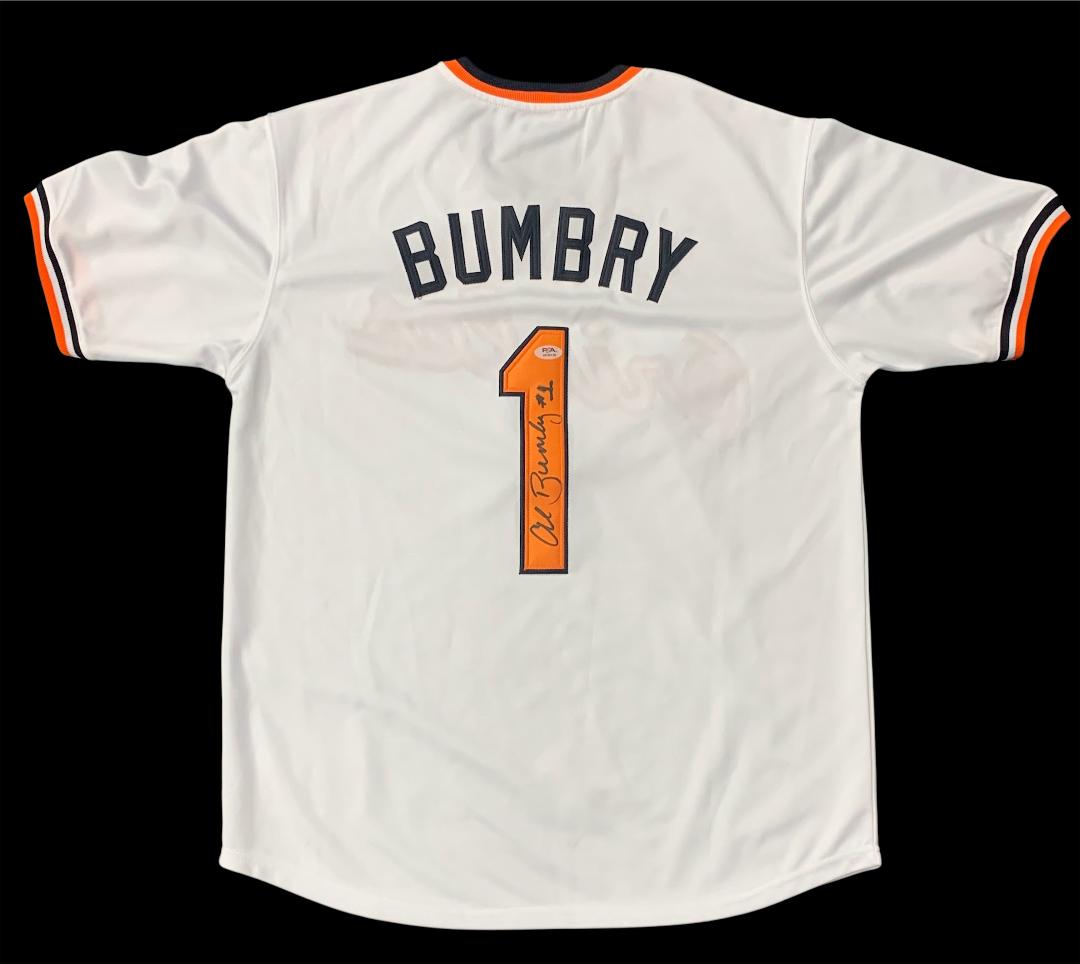AL BUMBRY SIGNED BALTIMORE ORIOLES JERSEY