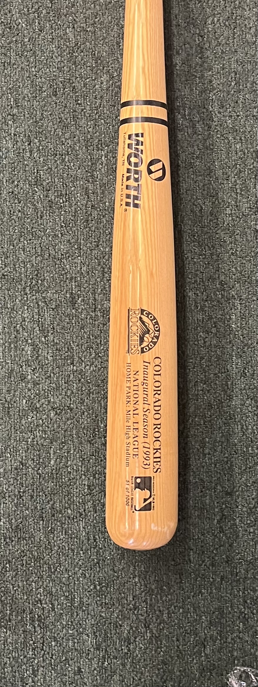 1993 Colorado Rockies Inaugural Season Bat