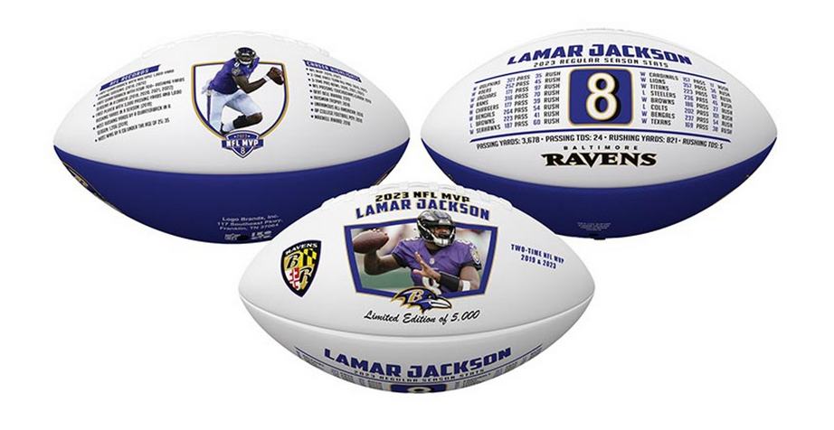 LAMAR JACKSON 2x NFL MVP COLLECTORS EDITION FOOTBALL