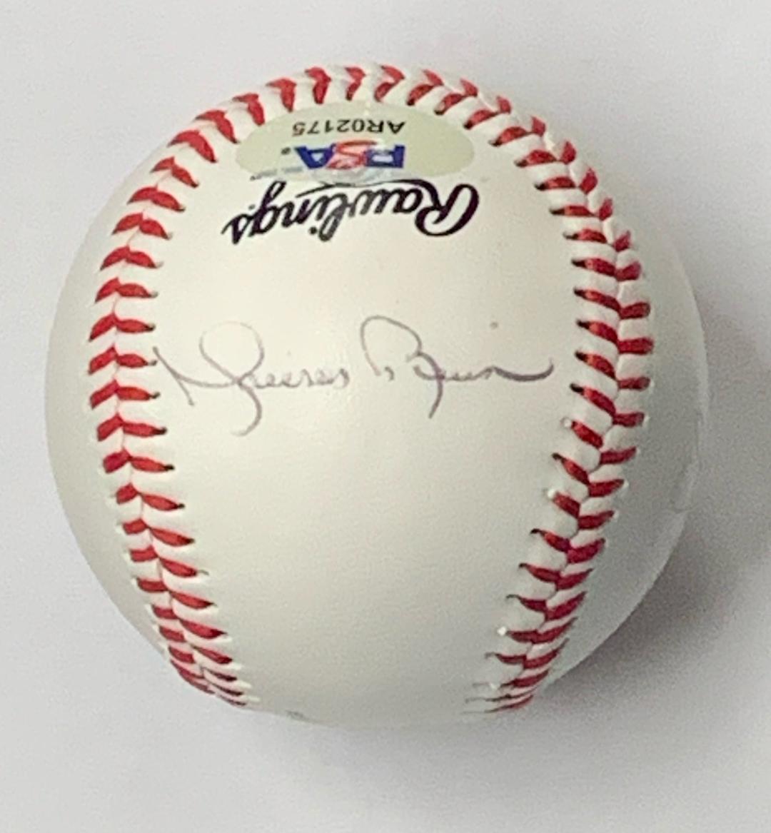 NEW YORK YANKEES LOGO BALL SIGNED BY MARIANO RIVERA, GIAMBI & DAVID CONE