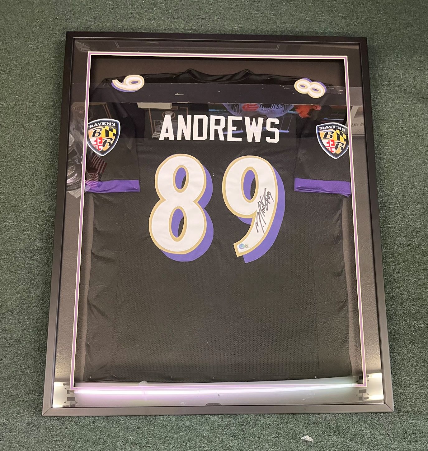 Mark Andrews Framed Autographed Jersey