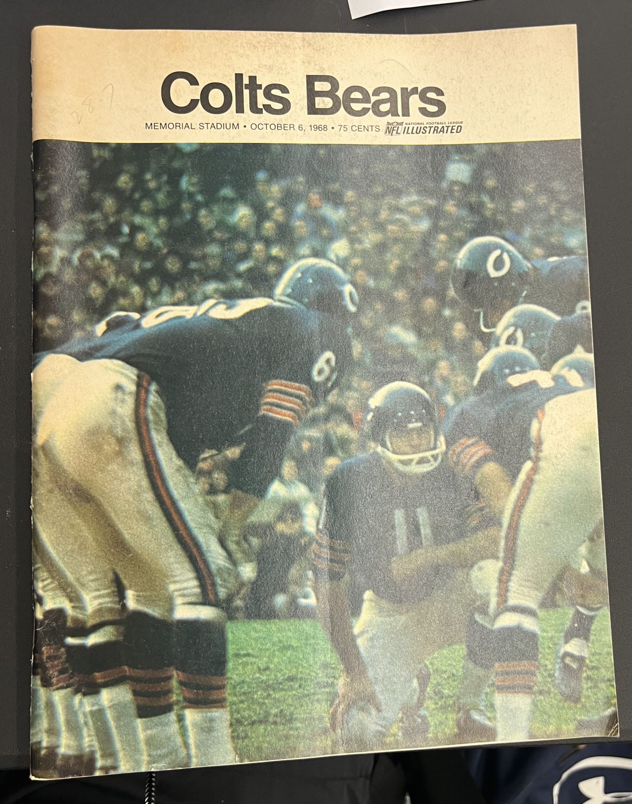 1968 Baltimore Colts vs Chicago Bears Program Oct 6, 1968