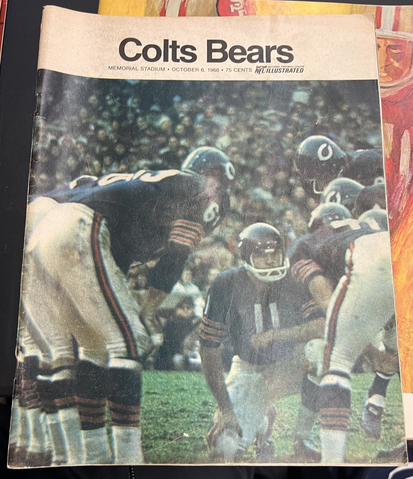 1968 Baltimore Colts vs Chicago Bears Program Oct 6, 1968