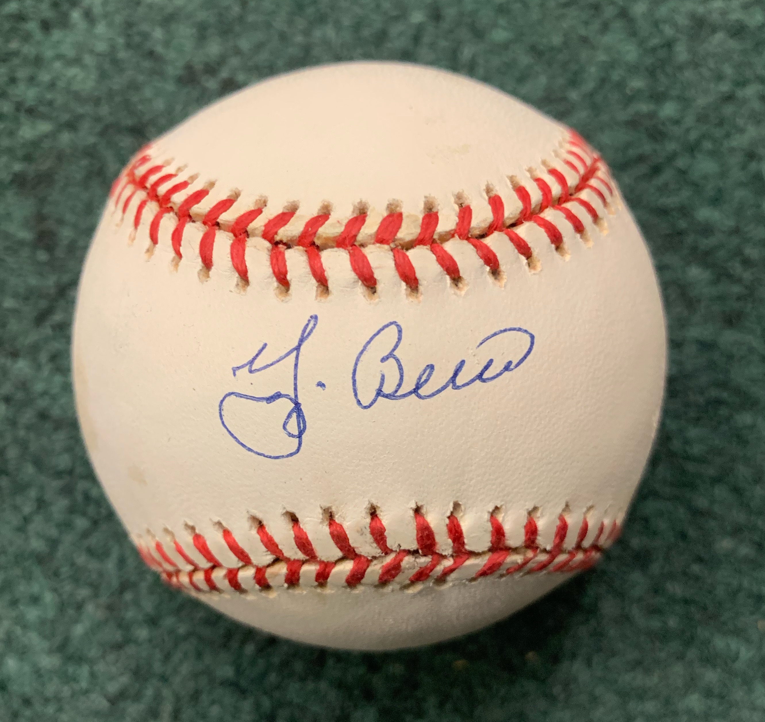 Yogi Berra signed American league baseball