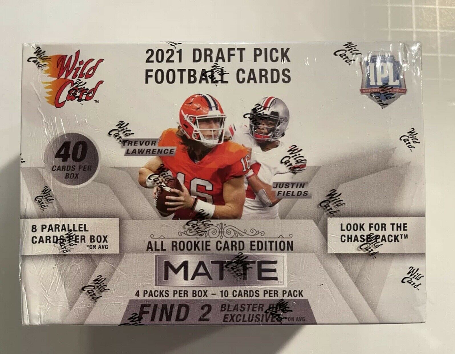 OUT OF STOCK - - 2021 WILD CARD Matte NFL Football Draft Picks WHITE Blaster Box