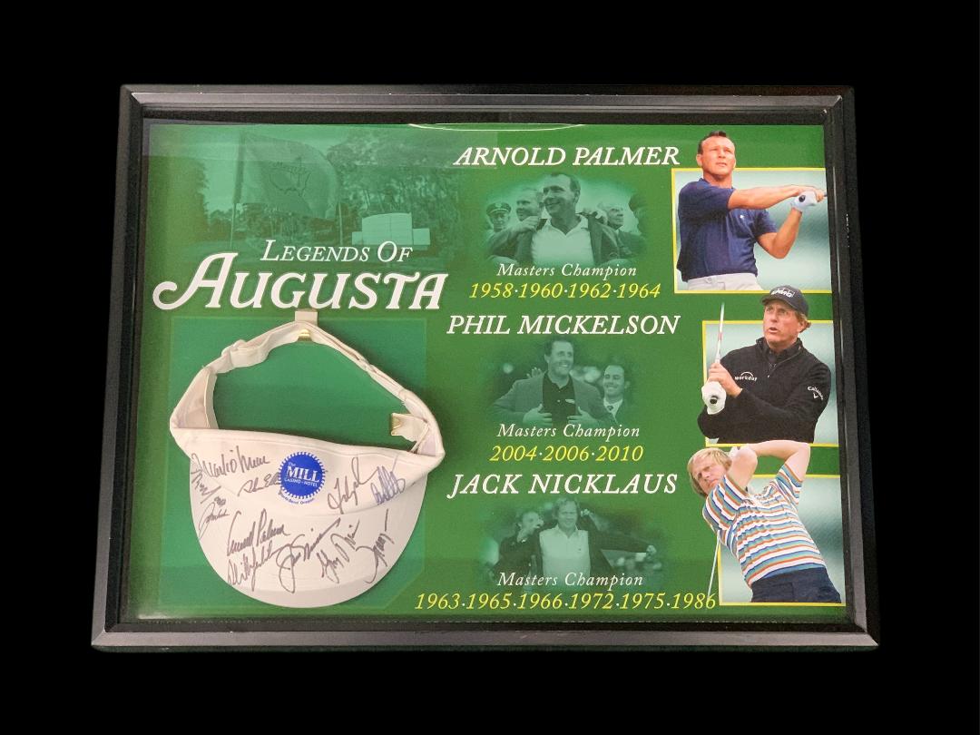 LEGENDS OF AUGUSTA SHADOWBOX W/ SIGNED VISOR