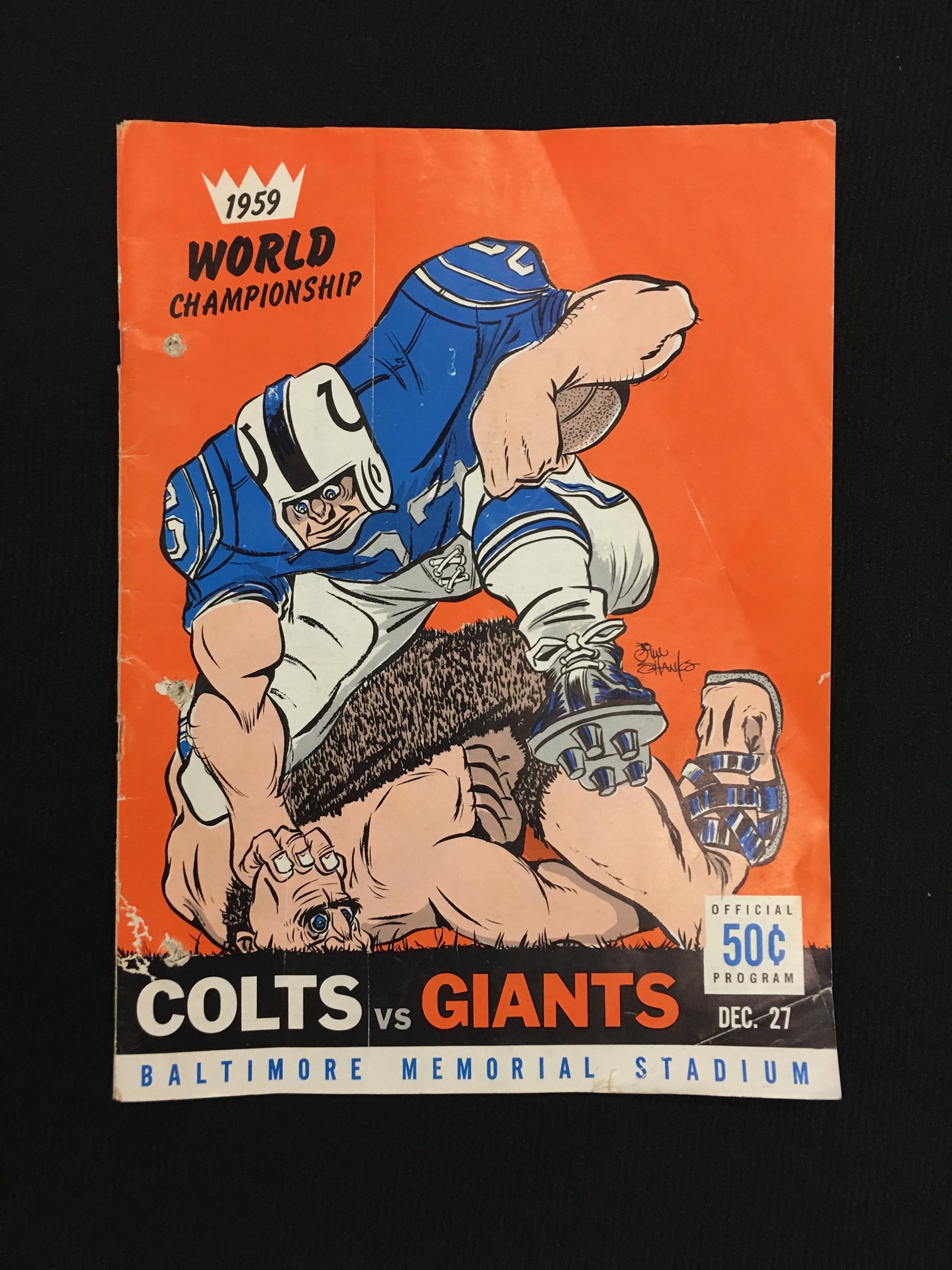 Colts Vs. Giants 1959 World Championship Program