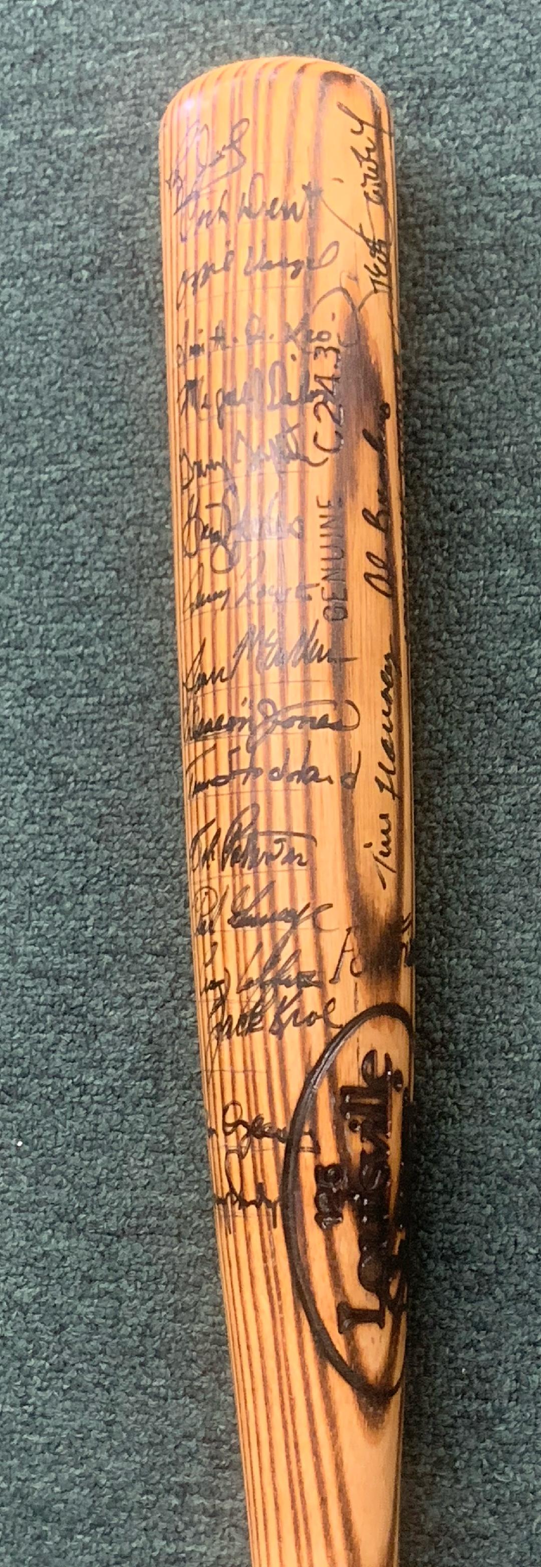 1985 San Diego Padres Team signed Al Bumbry game model bat