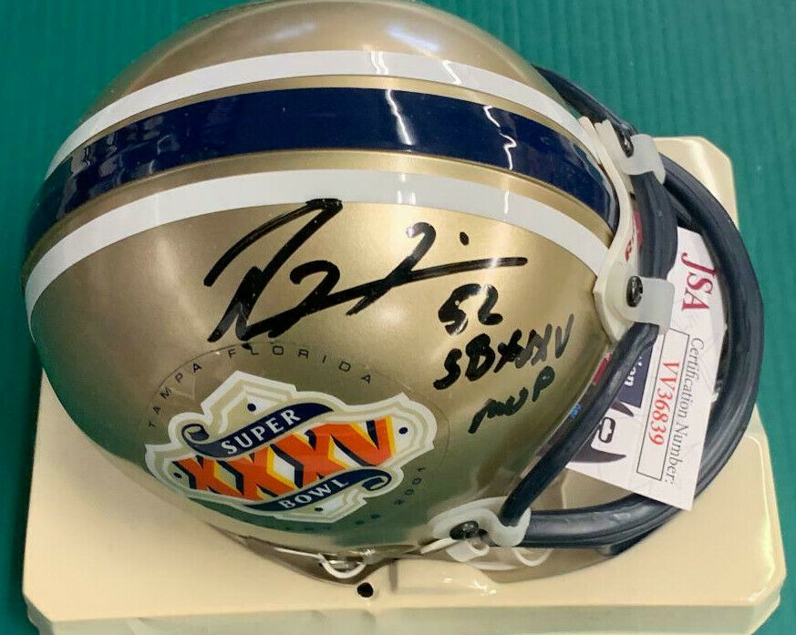 Ray Lewis signed Super Bowl 35 Mini Helmet