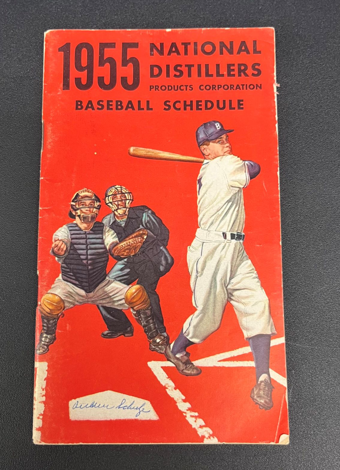 1955 Baseball Schedule National Distillers 