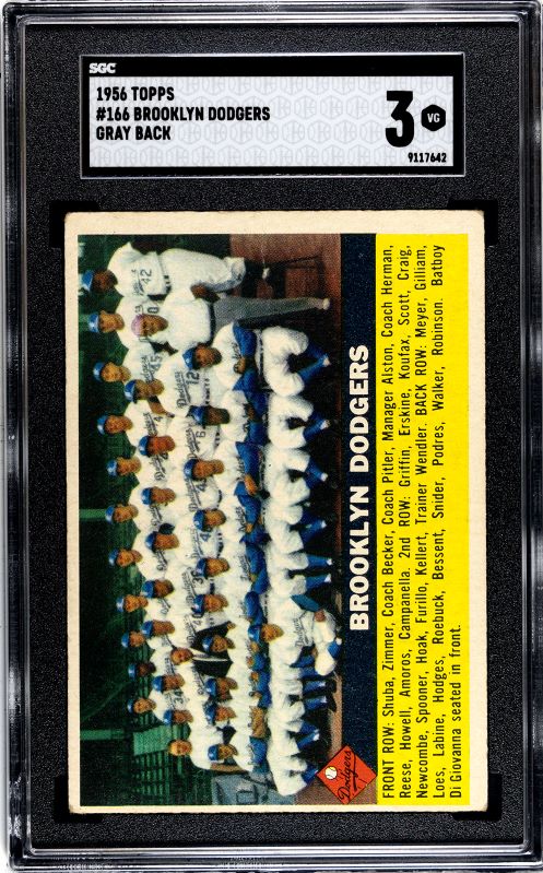 1956 Brooklyn Dodgers Team Card
