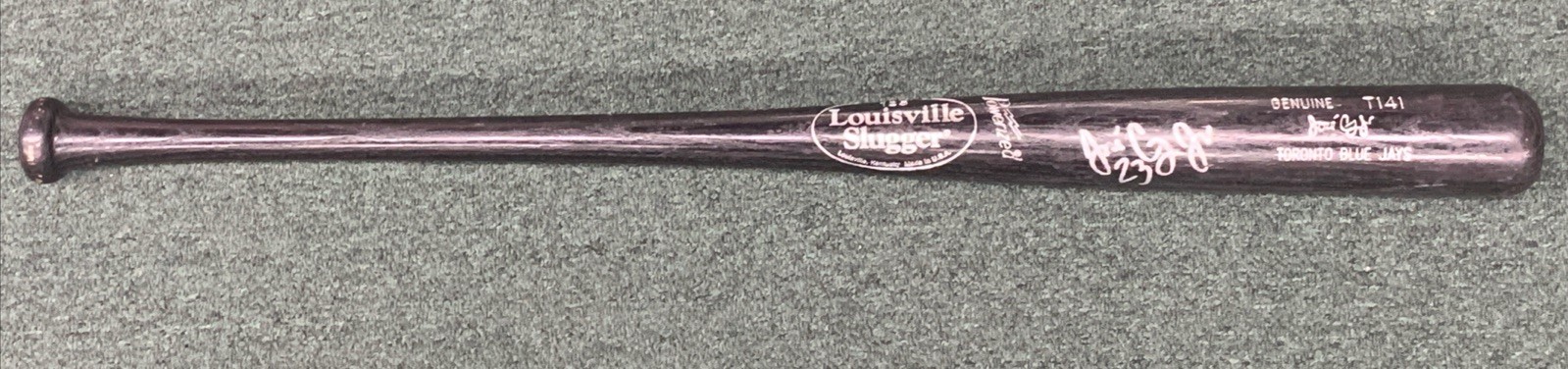 Jose Cruz Jr Game Used Signed Louisville T141 Bat Toronto Blue Jays