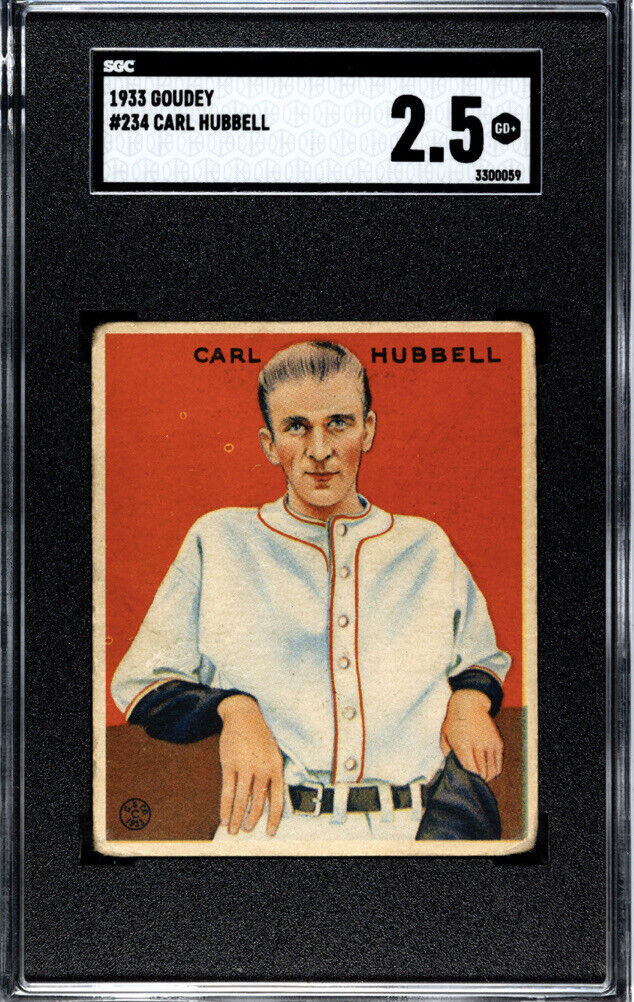 1933 GOUDEY CARL HUBBELL 234 RC SGC 2.5