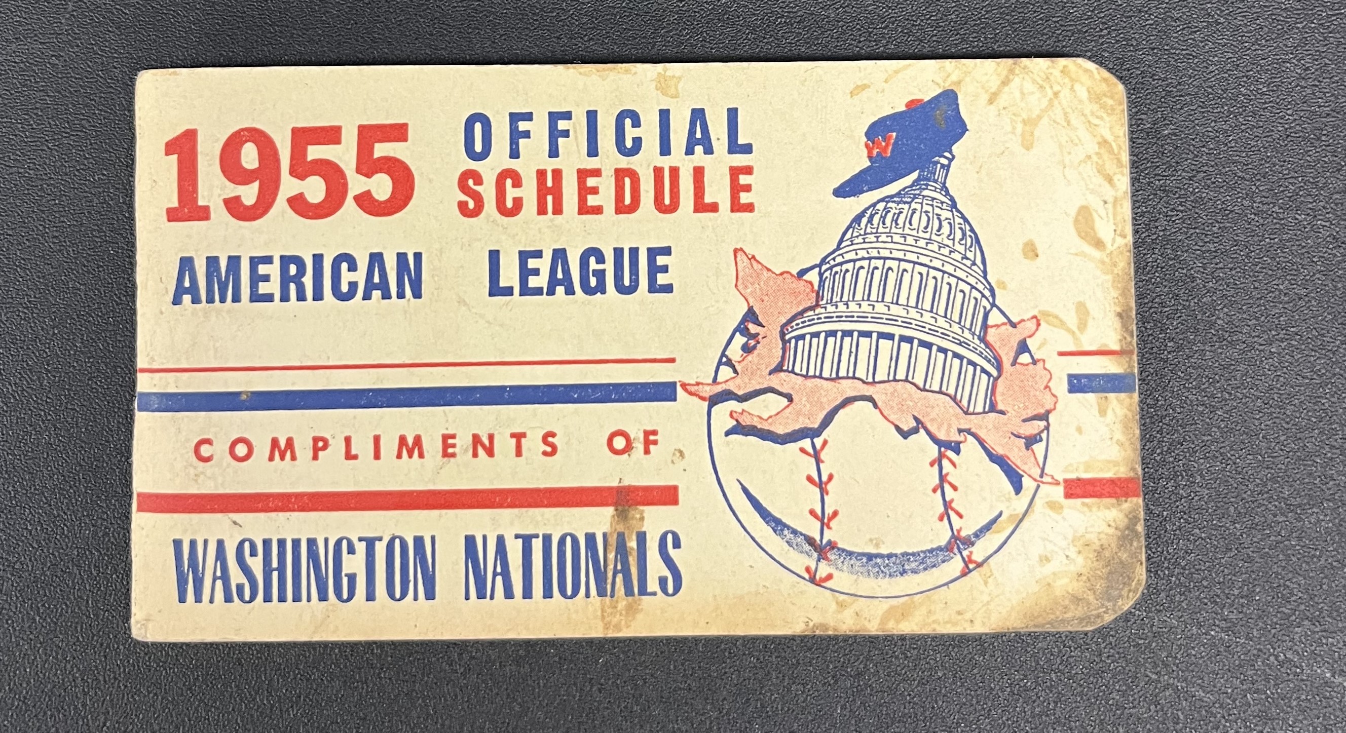 1955 AL Schedule Comp Washington Nationals