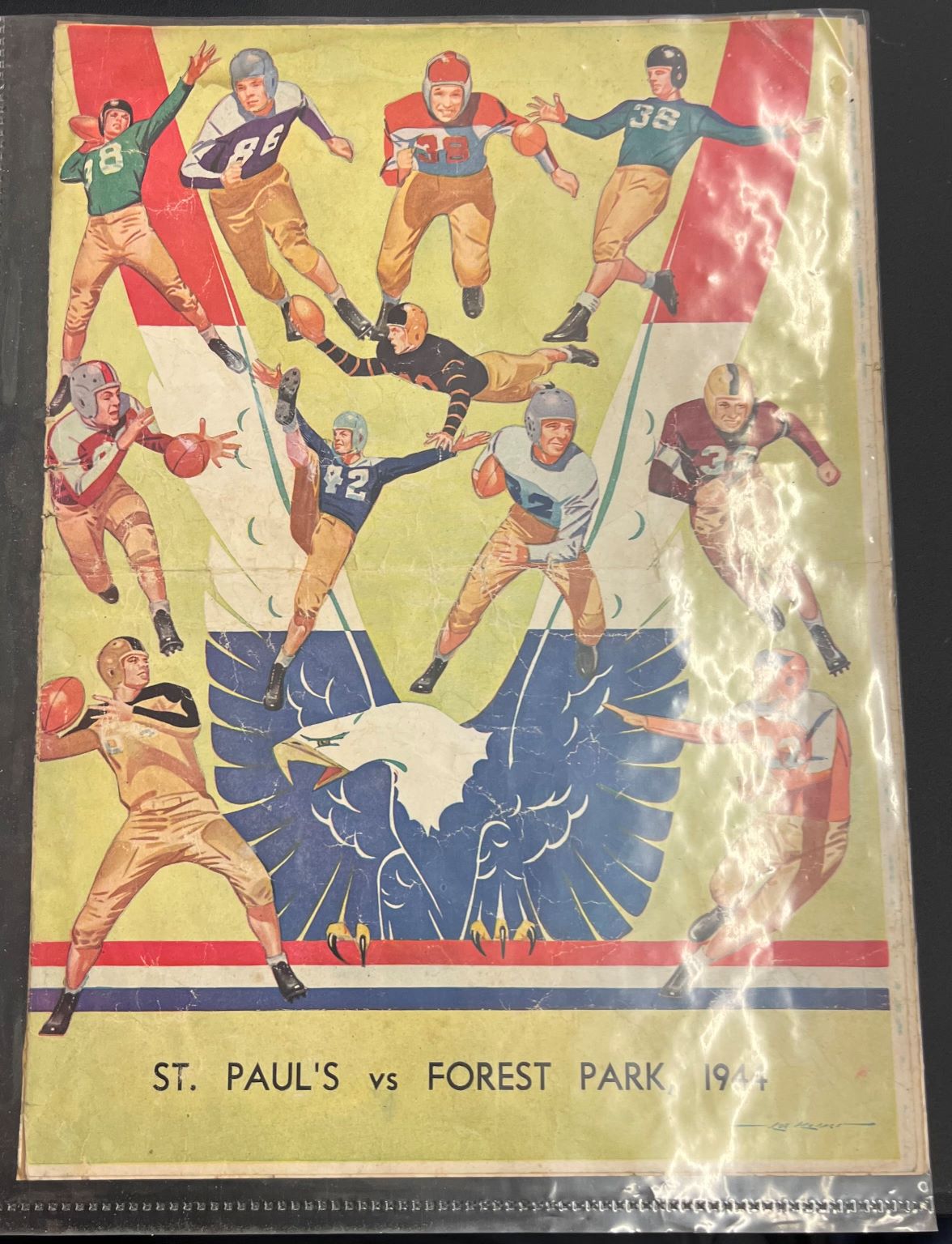 1944 St. Pauls vs Forest Park Football Program