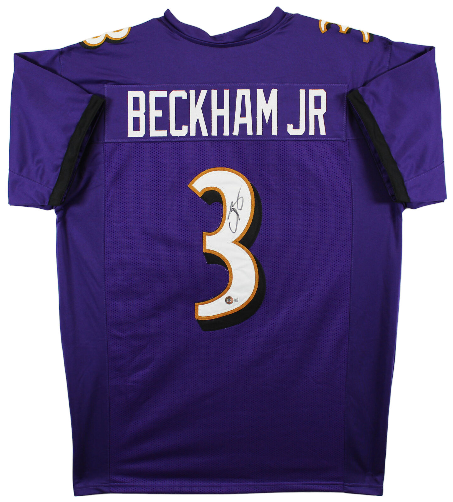 Odell Beckham Jr Signed Baltimore Purple Football Jersey (Beckett)
