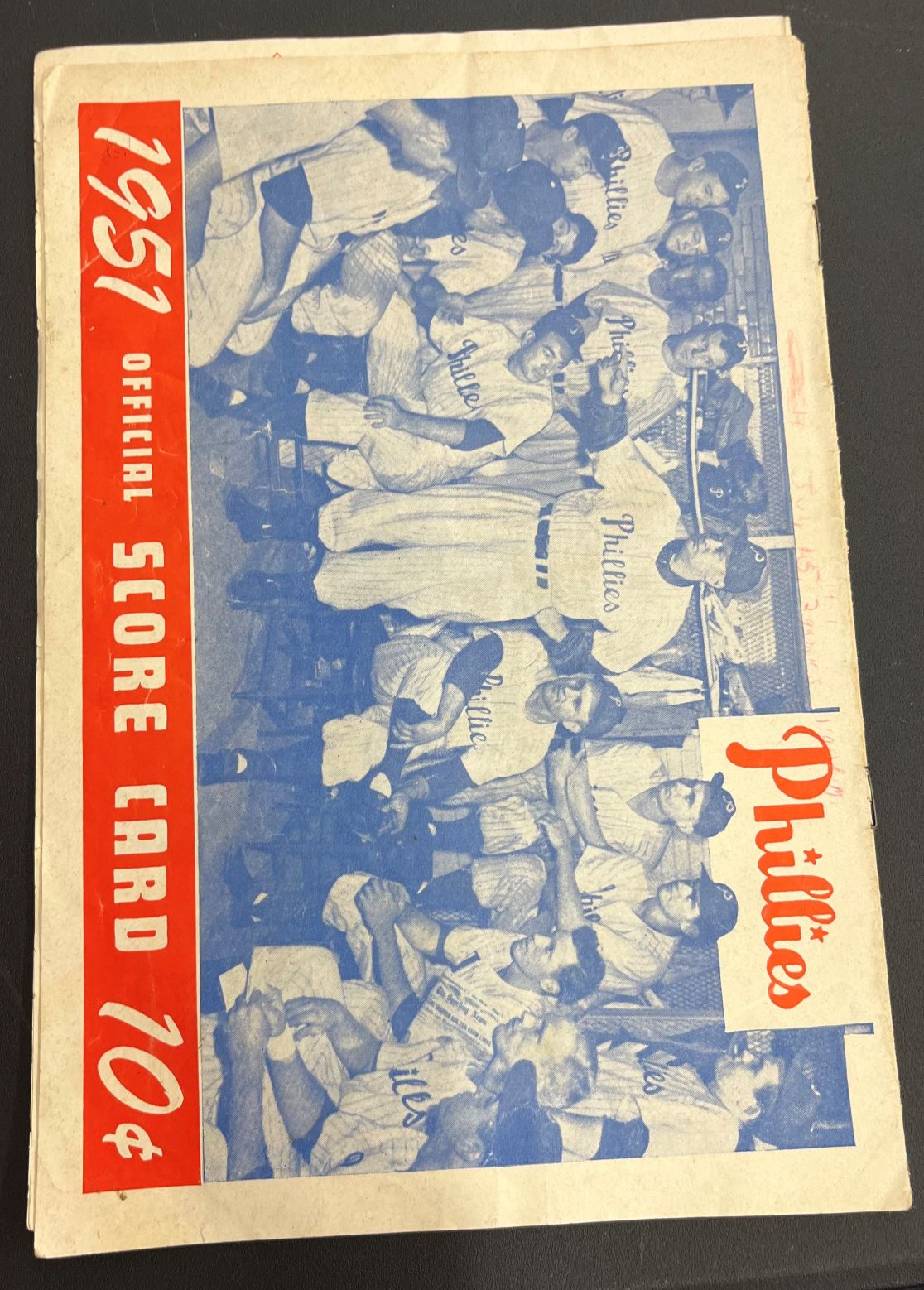 1951 Philadelphia Phillies Official Score Card