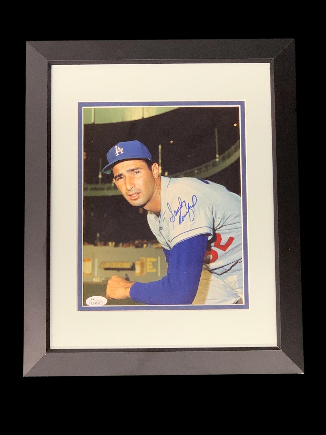 SANDY KOUFAX SIGNED CUSTOM FRAMED 8X10