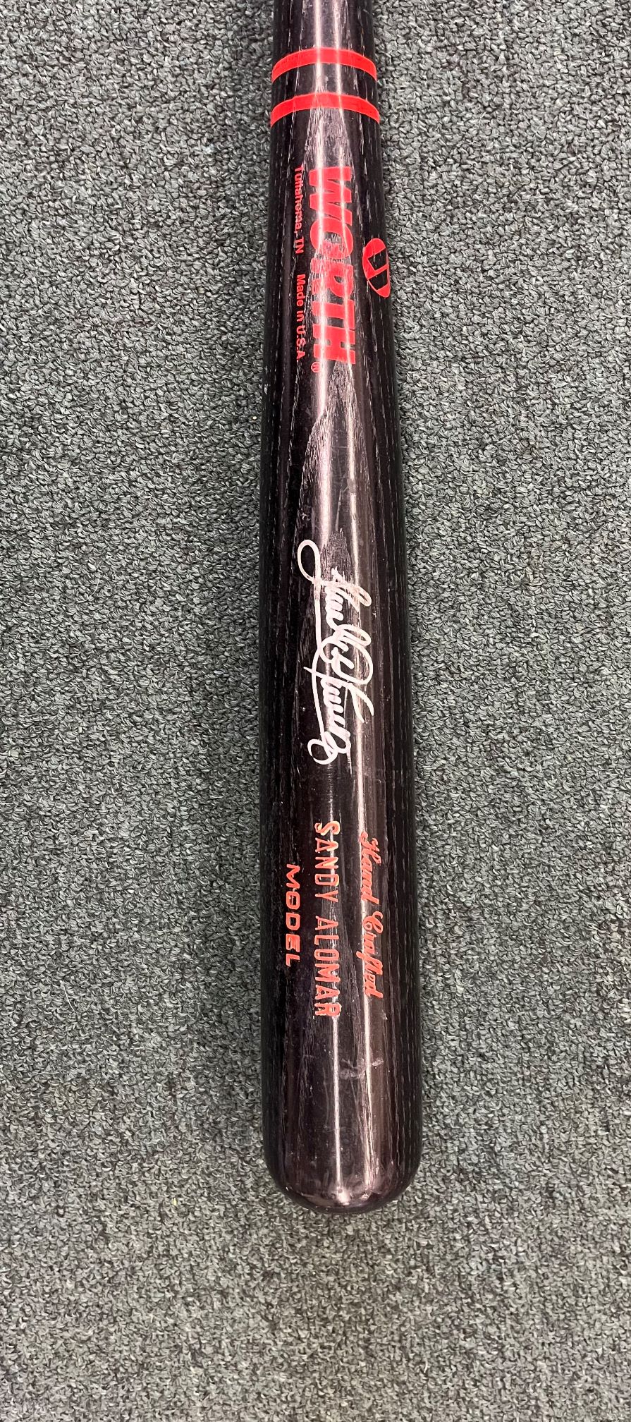 Sandy Alomar Autographed Game Used Bat