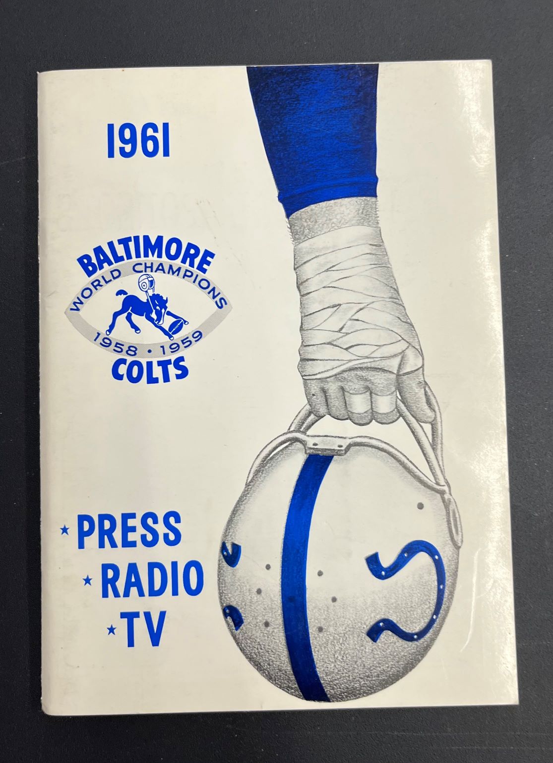 1961 Baltimore Colts Press Guide Radio & TV
