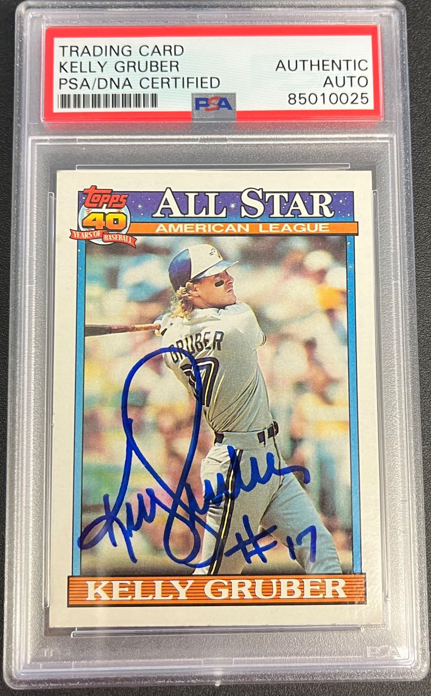 Kelly Gruber Topps 40 Year All Star PSA Auto