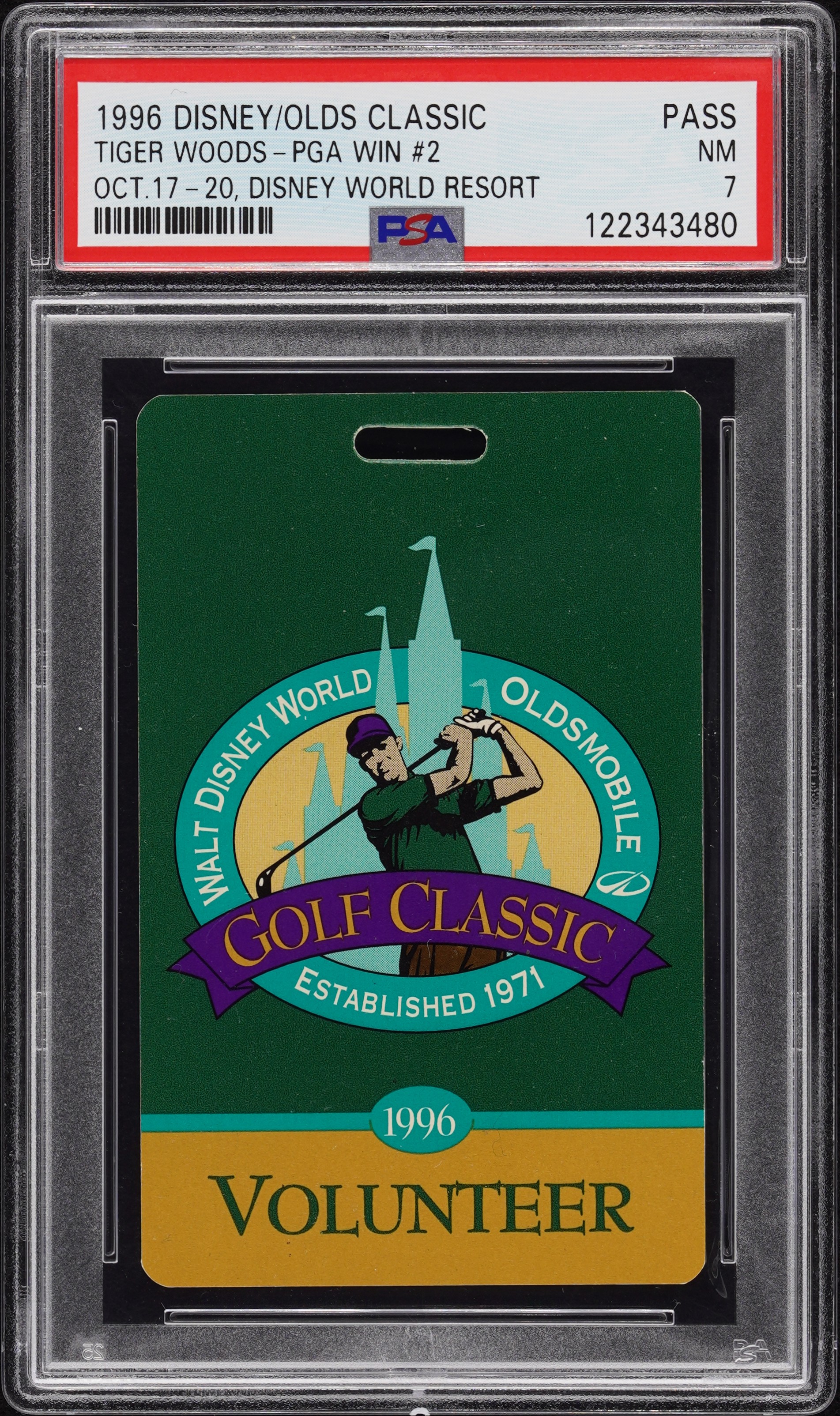 1996 WALT DISNEY WORLD/OLDSMOBILE CLASSIC-PASS #PASS TIGER WOODS-PGA WIN #2 OCT.17-20, DISNEY WORLD RESORT
