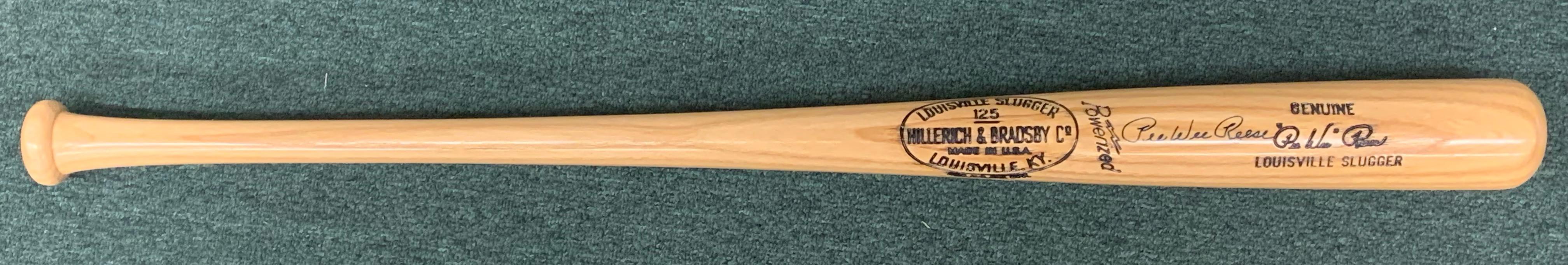 PEE WEE REESE SIGNED LOUISVILLE SLUGGER BAT