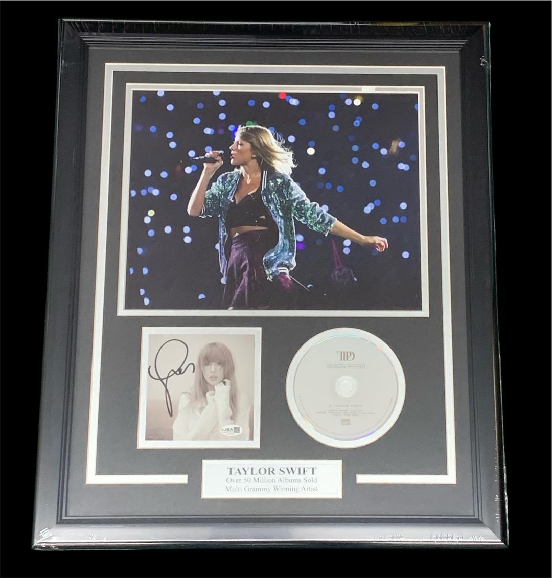 TAYLOR SWIFT SIGNED TORTURED POETS ALBUM COVER COLLAGE
