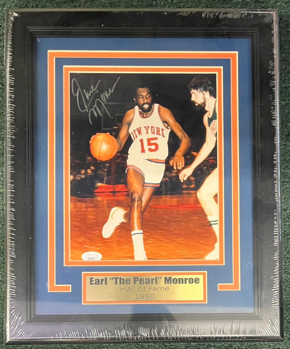 Earl "The Pearl" Malone HOF 1990 Signed Photo
