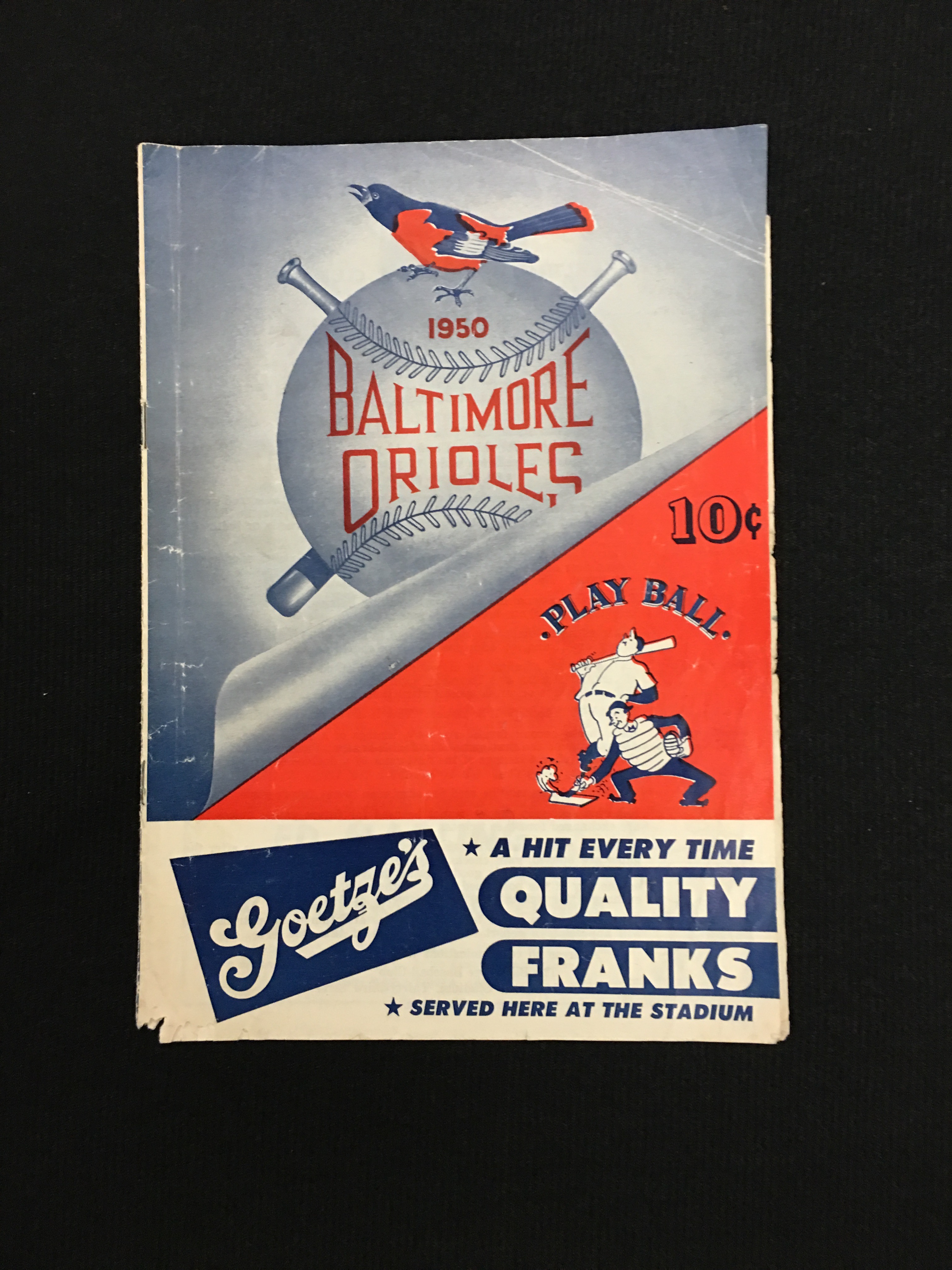 1950 Baltimore Orioles program (International league)