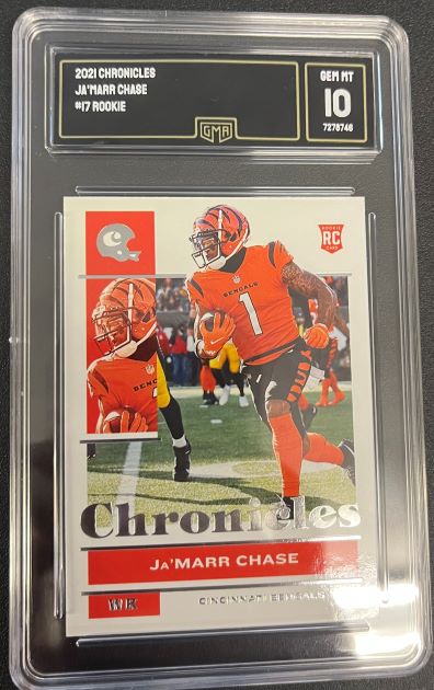 2021 Chronicles Ja'Marr Chase Rookie Card GMA 10