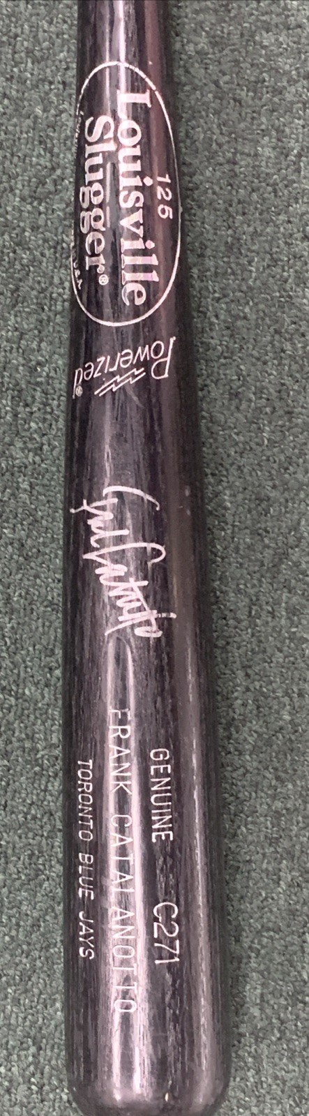 Frank Catalanotto Autographed Game Used Bat 2003 Toronto Blue Jays