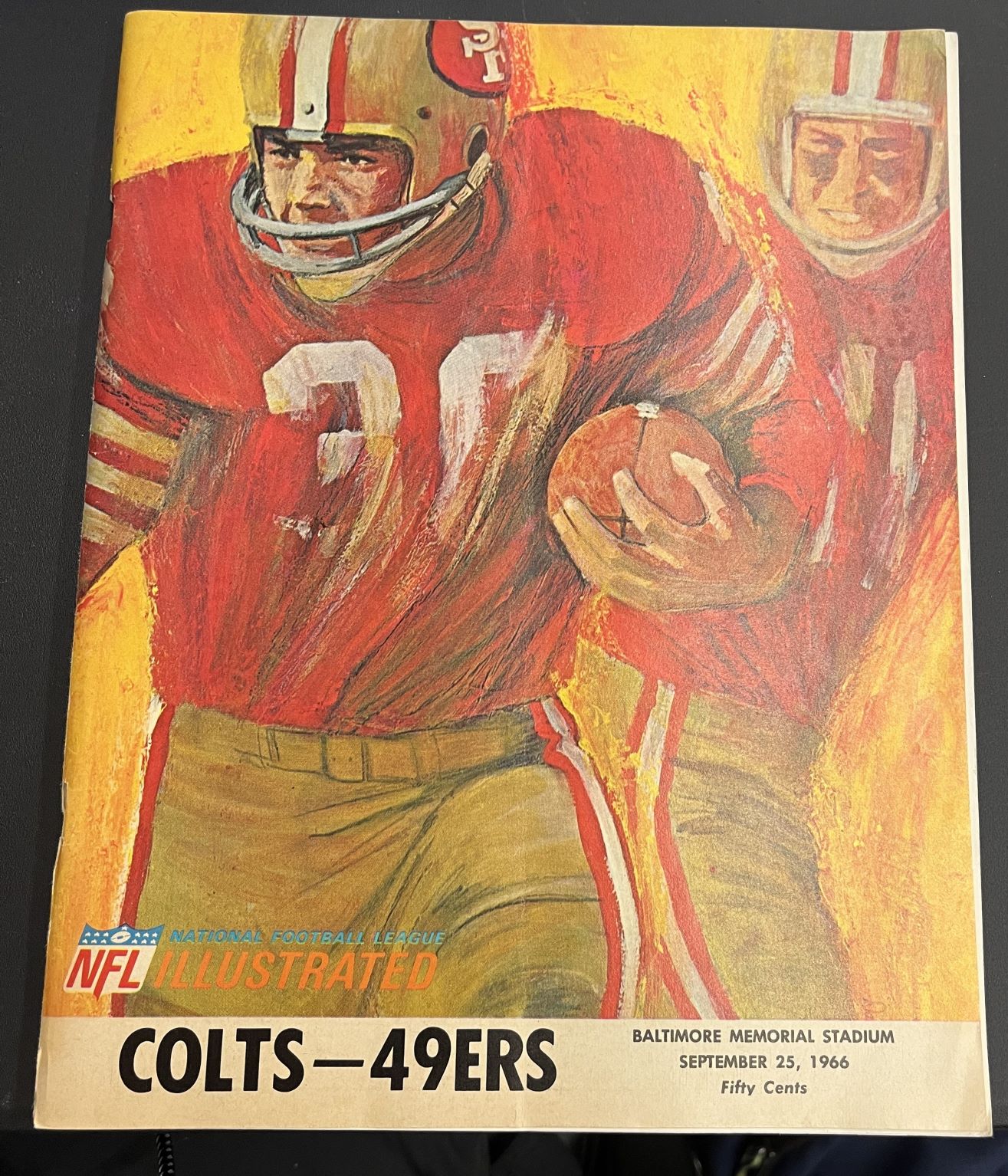 1966 Baltimore Colts vs San Francisco 49ers Program Sept 25 1966