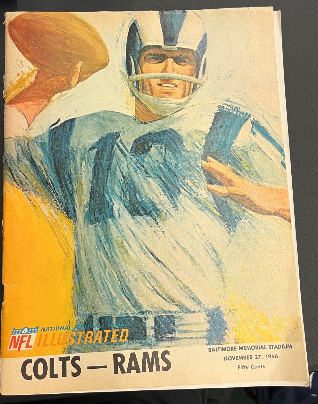 1966 Baltimore Colts vs LA Rams Memorial Stadium Nov 27 1966