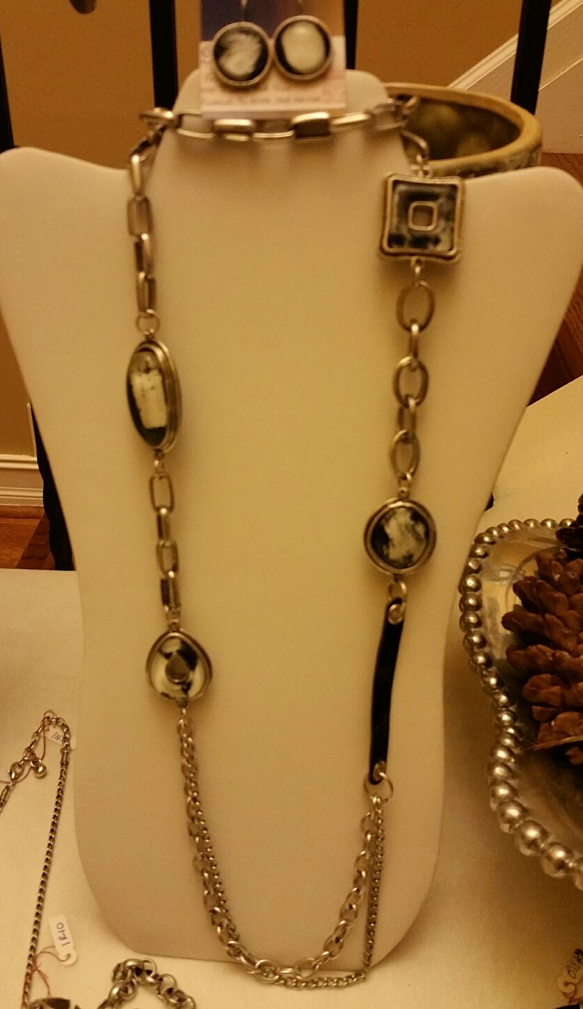 Crystal Long Necklace 1N44 and Earrings 1EA01