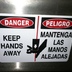 Keep Hands Away (Spanish) Safety Decal