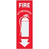 Fire Extinguisher Decal (picture & down arrow)