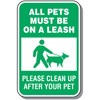 Pets Must Be On Leash Decal