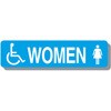 Women Handicap Restrooms Decal (blue)