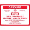 Danger Gasoline Highly Flammable as Liquid or Gas Decal Stickers