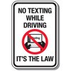 No Texting While Driving its the Law Decal Stickers