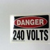 240 Volts Decal
