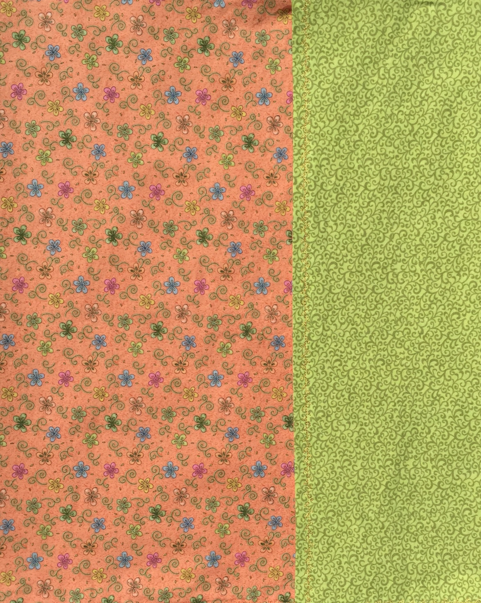 Multi-Color Flowers Baby Blanket
