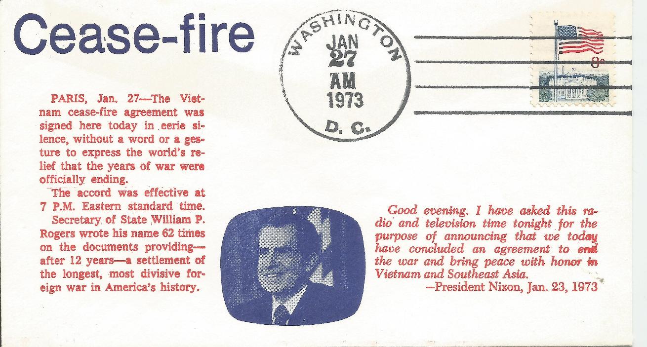 73-01-27 Nixon signs Cease Fire