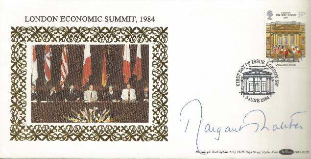 1984 Economic Summet Signed Thatcher