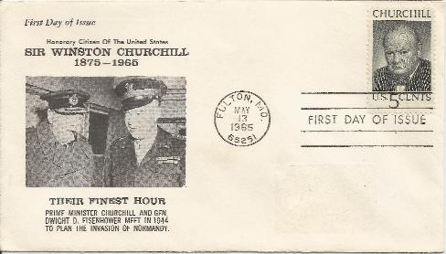 Eisenhower Churchill Memorial FDC 5-13-65