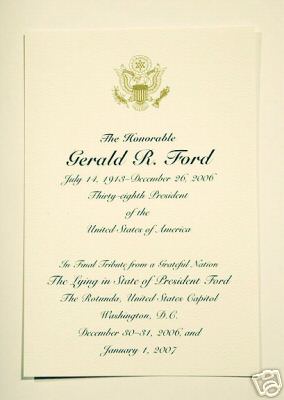 Gerald Ford Lying in State in US Capitol